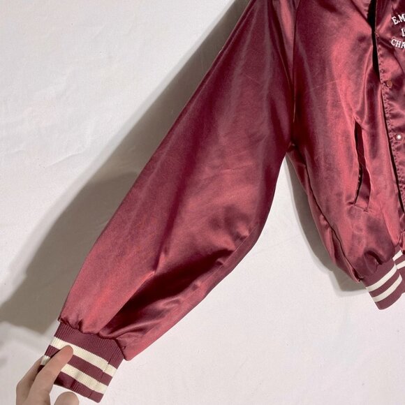 Vintage Trimark Burgundy Firefighter Varsity Jacket XL - Picture 13 of 16